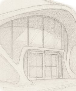 Eero Saarinens dörrpartier till TWA-terminalen i New York